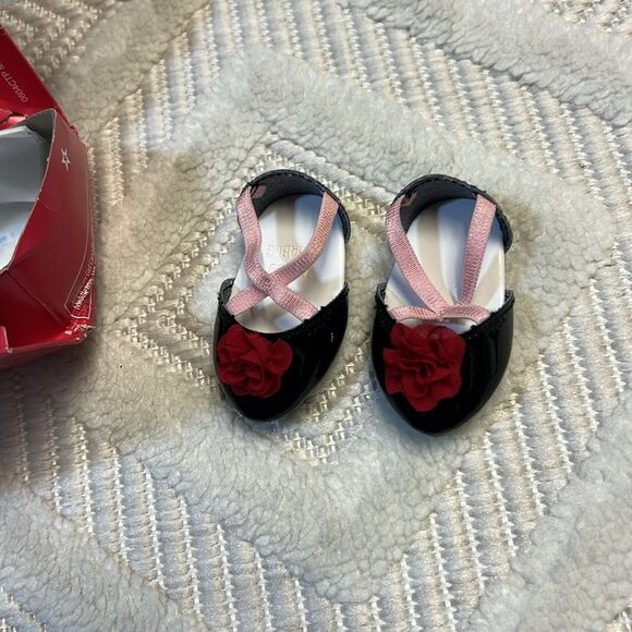 American Girl X Janie And Jack Holiday Rose Ballet Flats For Dolls - Picture 2 of 5